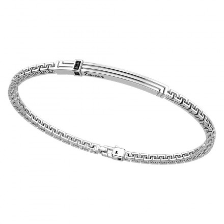 bracciale zancan uomo greco in argento con spinelli.