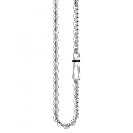collana zancan uomo in argento e spinelli neri
