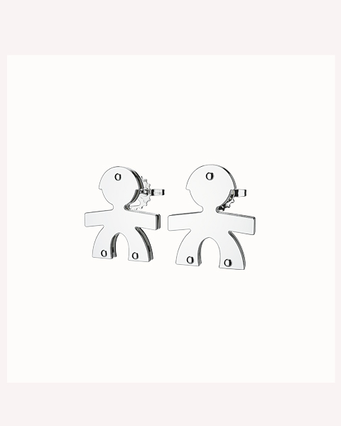 orecchini le bebe a lobo maschio oro bianco lbb 051