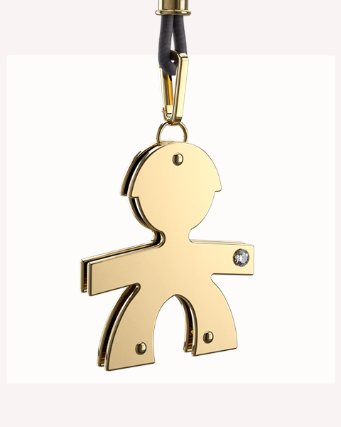 ciondolo le bebe maschietto oro giallo con diamante lbb 013