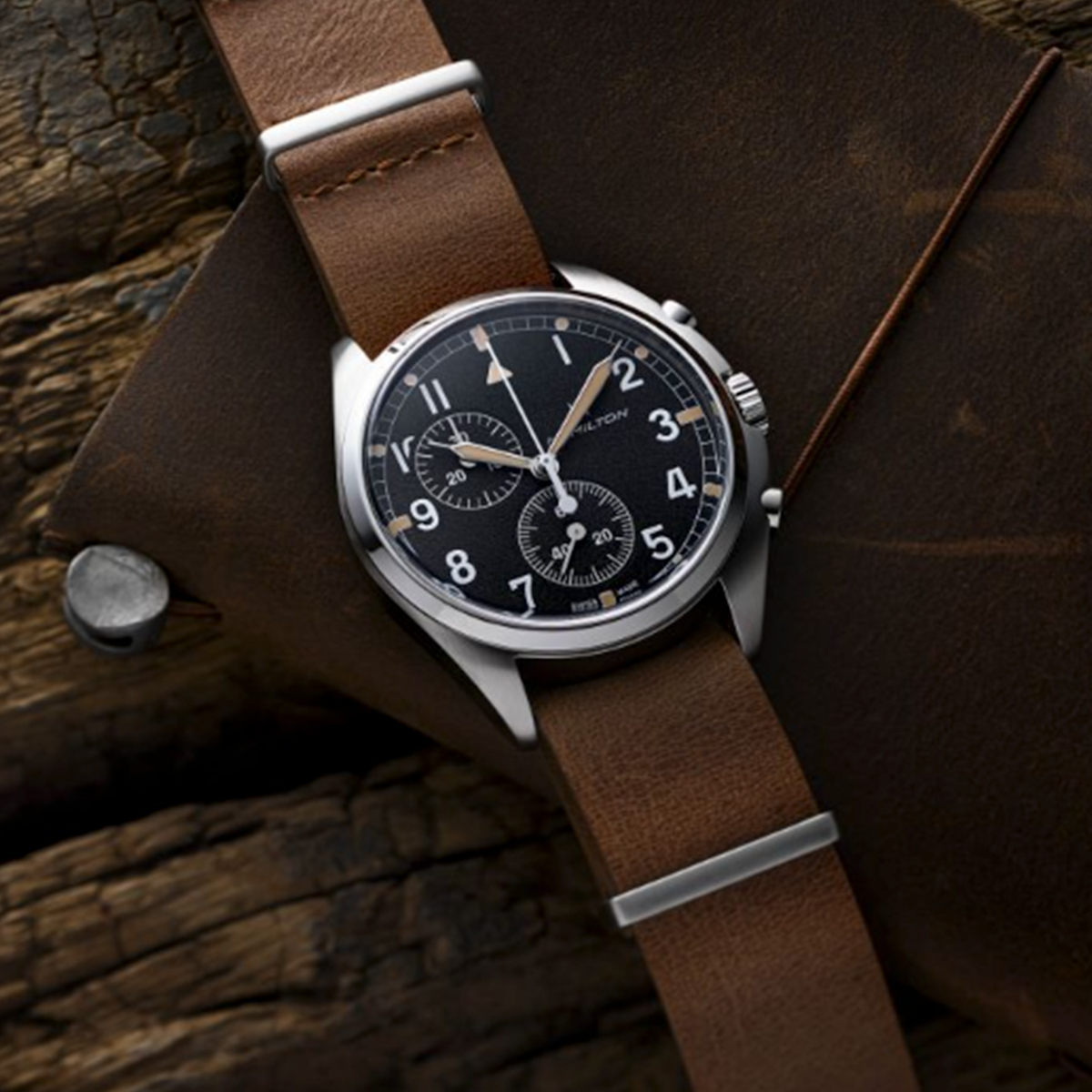 orologio hamilton khaki aviation pilot pioneer chrono quartz h76522531