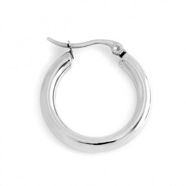 marlu mono orecchino acciaio cerchio diametro 2,6cm