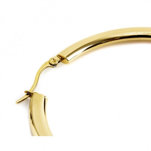 marlu mono orecchino pvd oro cerchio diametro 4cm