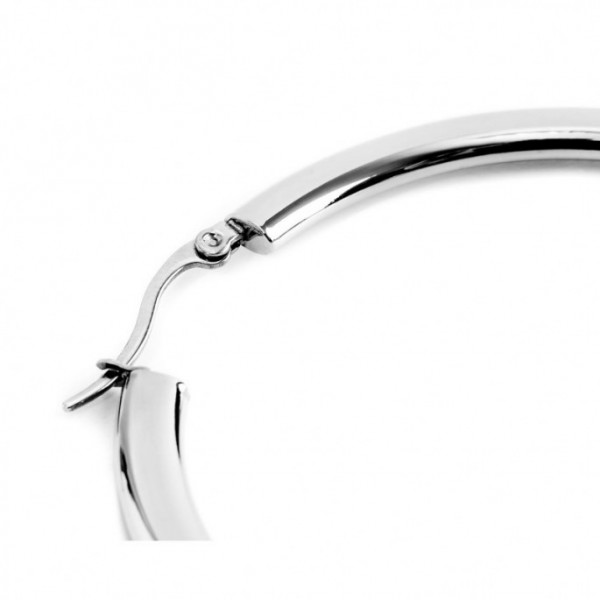 marlu mono orecchino acciaio cerchio diametro 4cm