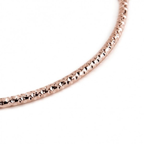 marlu mono orecchino cerchio pvd rose' martellato diametro 4,2cm