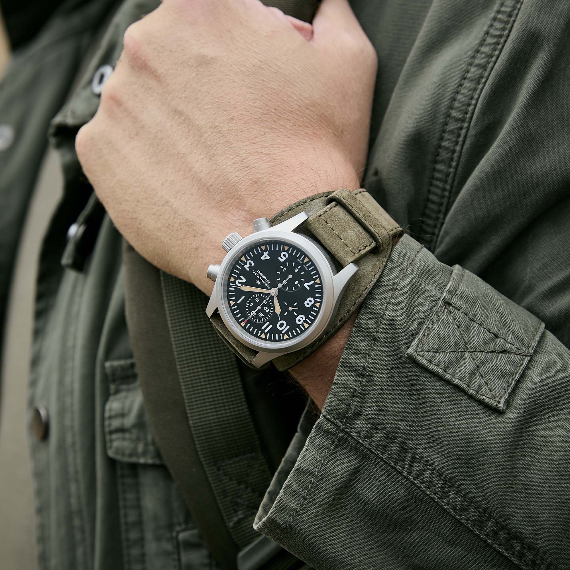 hamilton - khaki field auto chrono