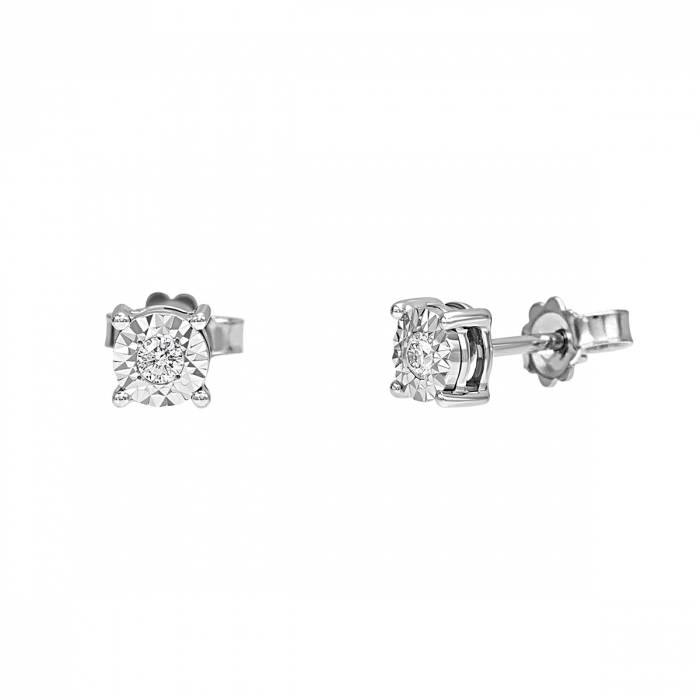bliss collezione rugiada orecchini in oro bianco con diamanti