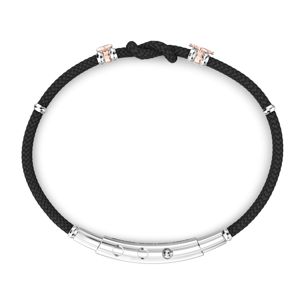 bracciale zancan in kevlar con nodo nautico nero