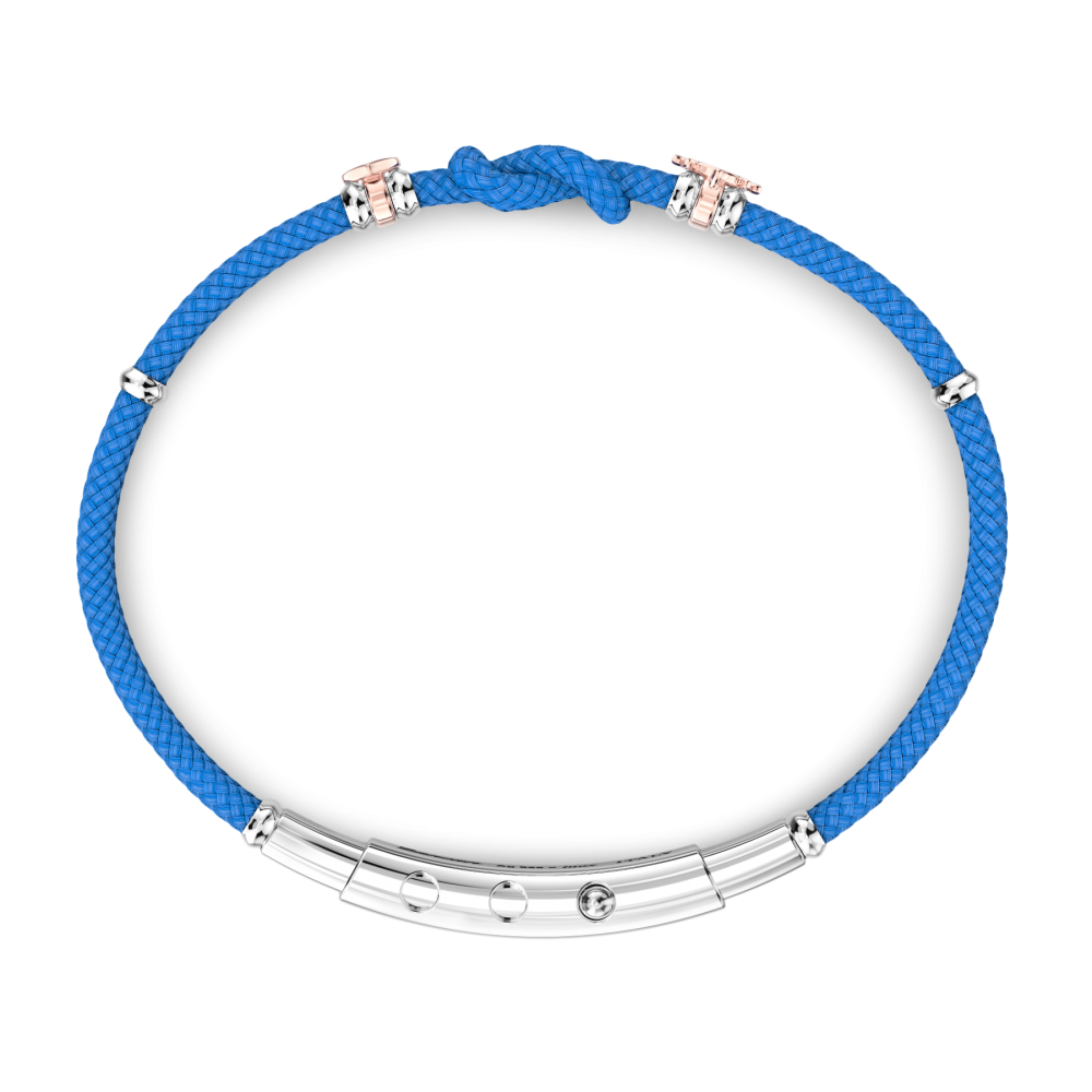 bracciale zancan in kevlar con nodo nautico azzurro