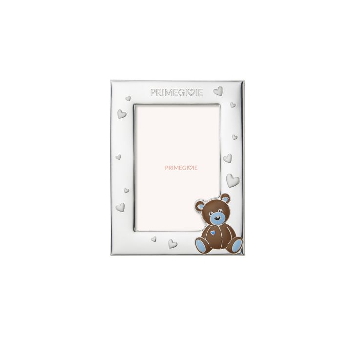 le bebe - toys cornice argento orsetto azzurro