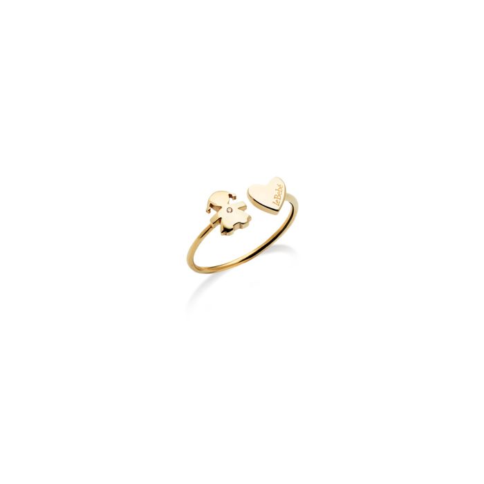 le bebe - les petits anello bimba oro giallo e diamante