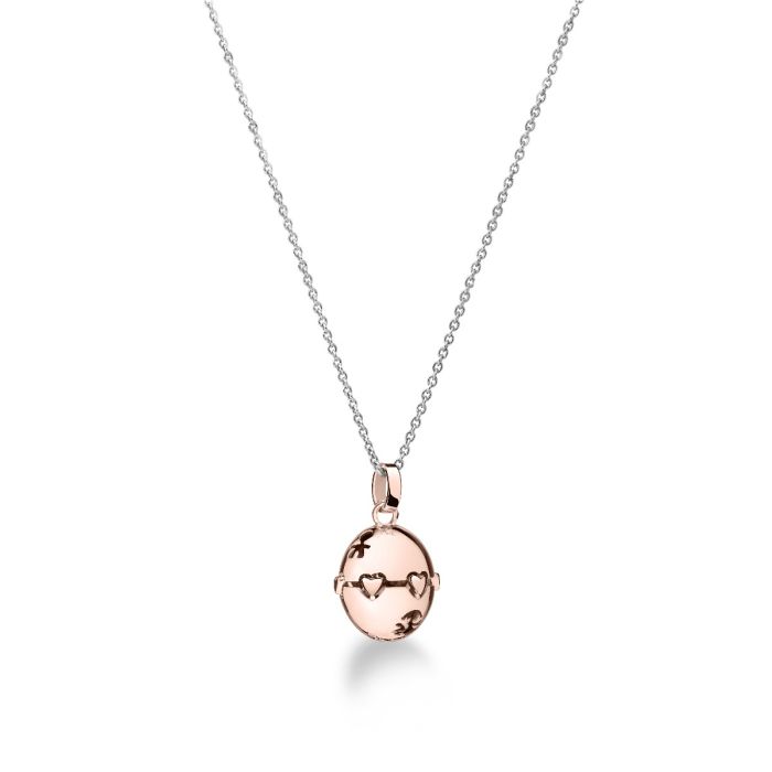 le bebe - lovetto ciondolo suonamore argento placcato oro rosa