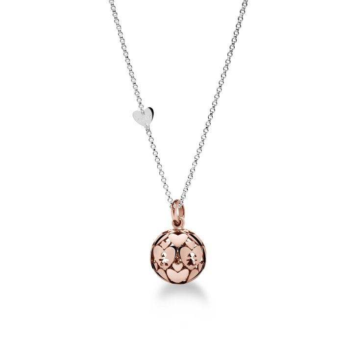 le bebe - ciondolo suonamore in argento placcato oro rosa