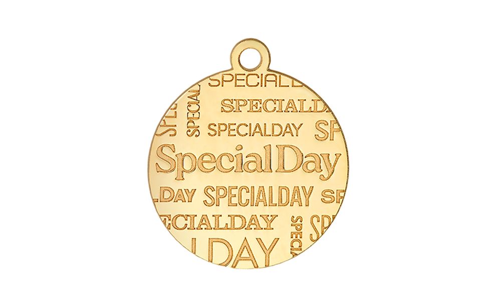 cerchio special day grande in oro 22k h 19mm
