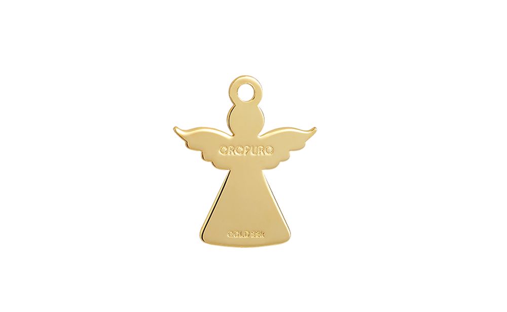 ciondolo angelo in oro 22k h 14mm