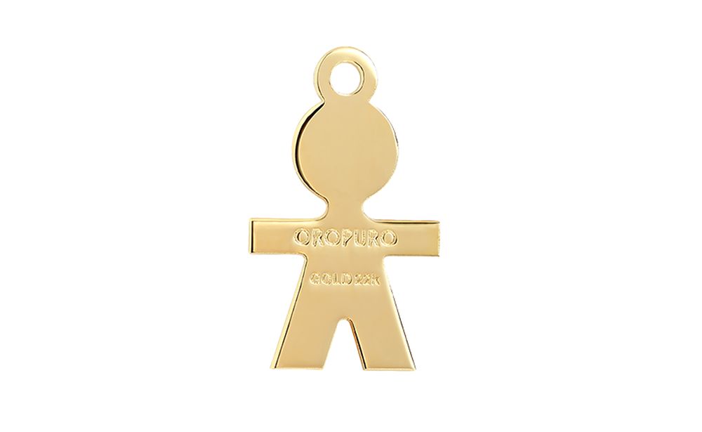 ciondolo bimbo/uomo in oro 22k h 19mm