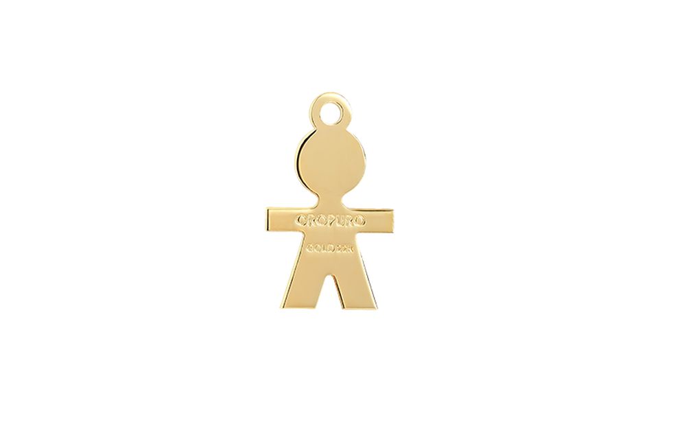 ciondolo bimbo/uomo in oro 22k h 14mm