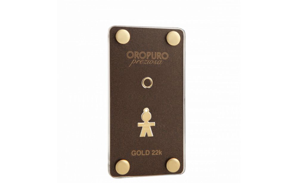ciondolo bimbo/uomo in oro 22k h 14mm