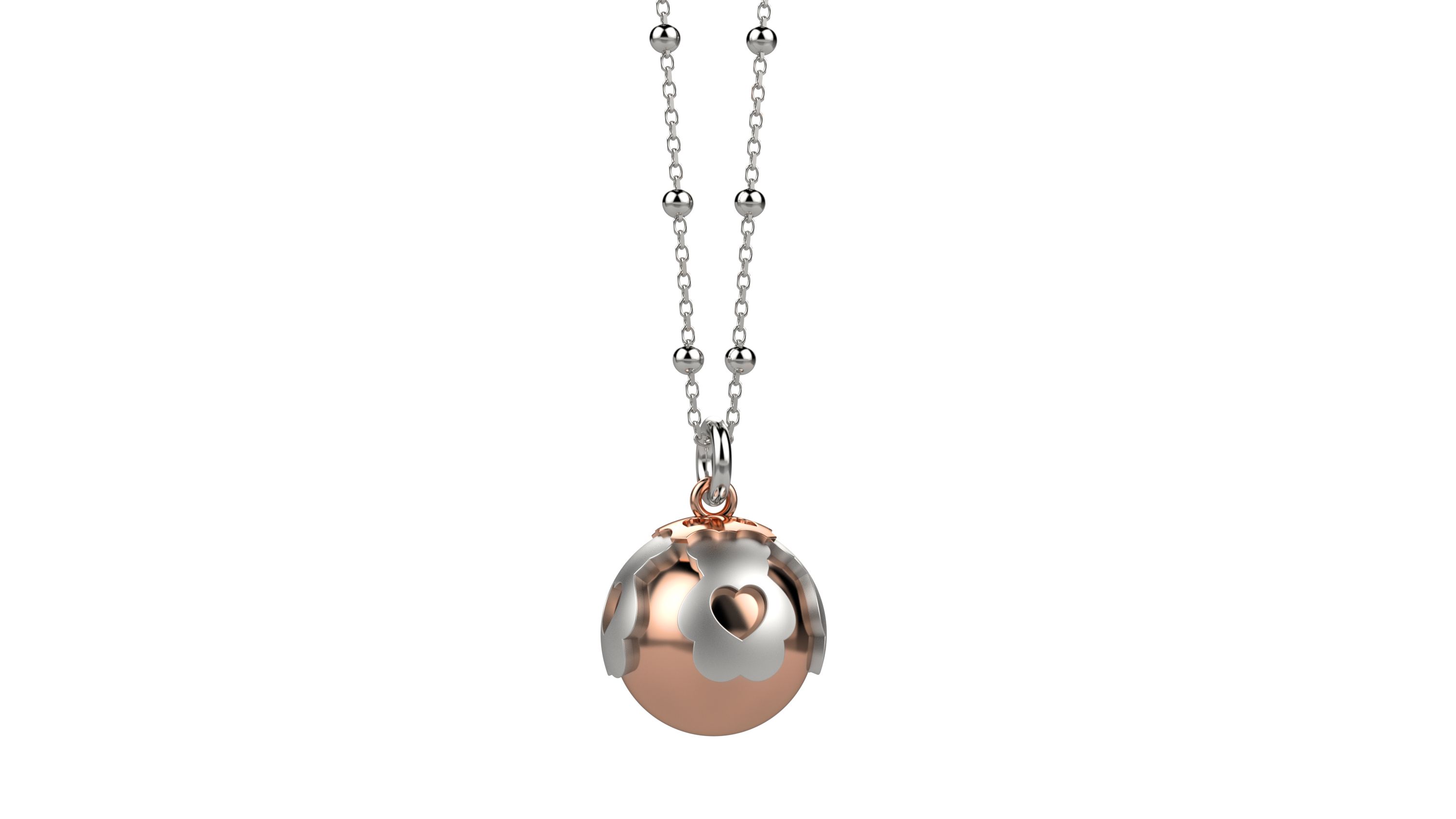 pendente argento 925 con bolas in metallo