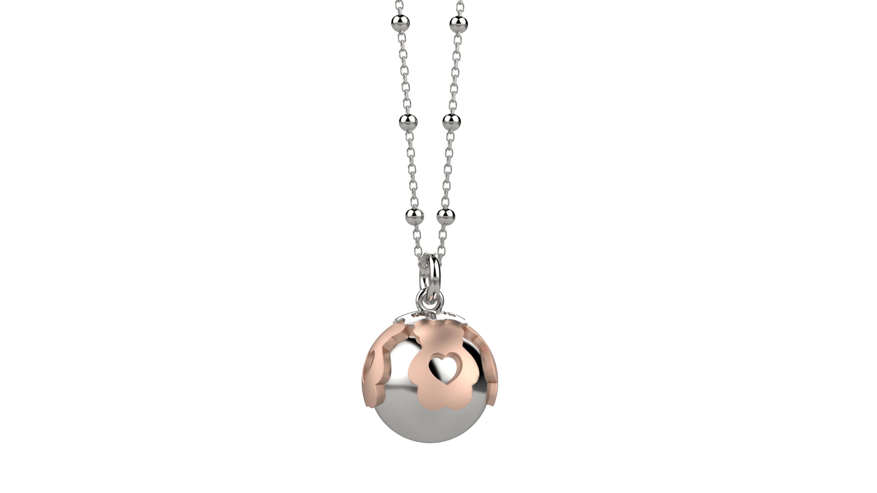 pendente argento 925 con bolas in metallo