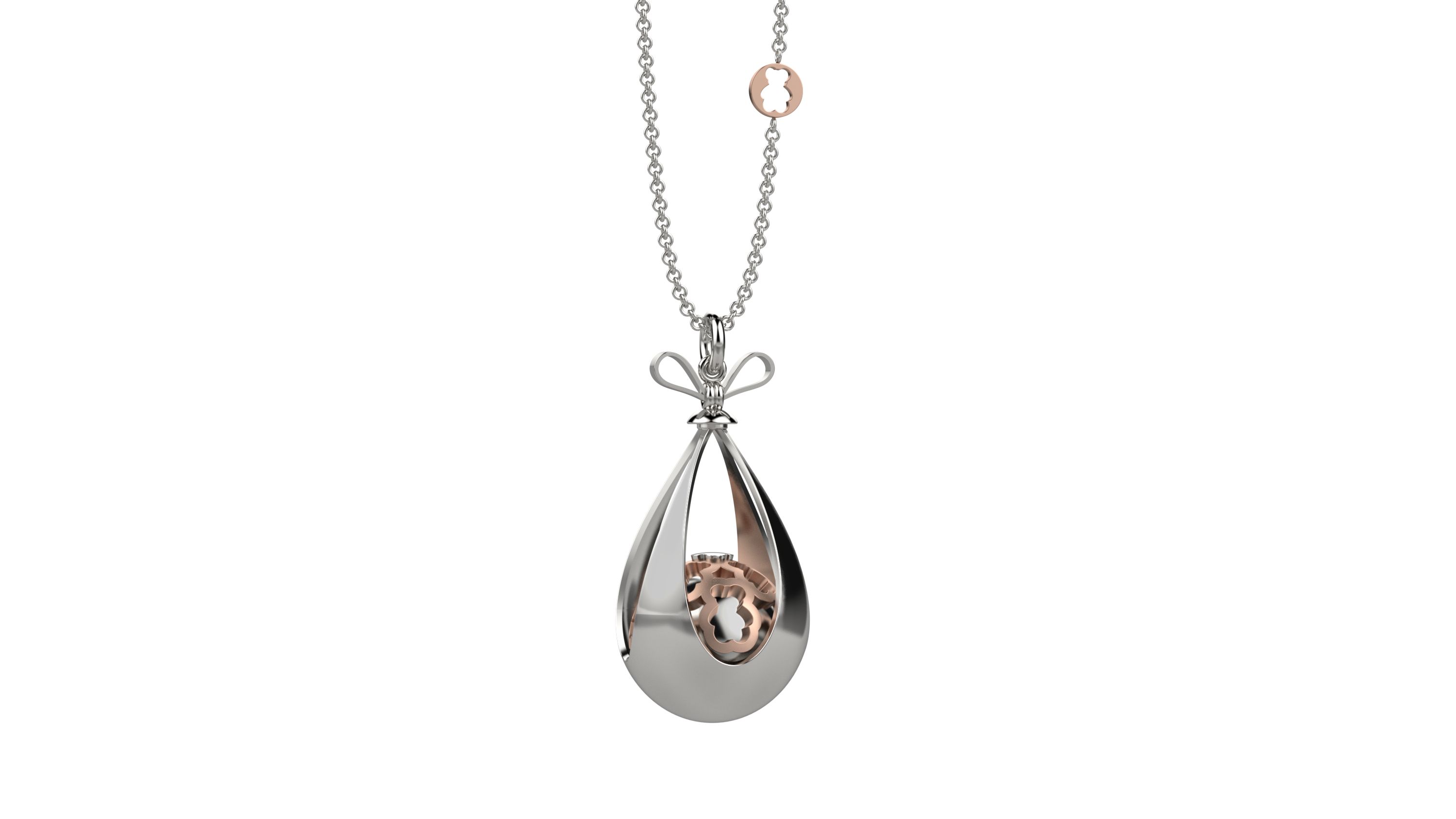 pendente argento 925 con bolas in metallo
