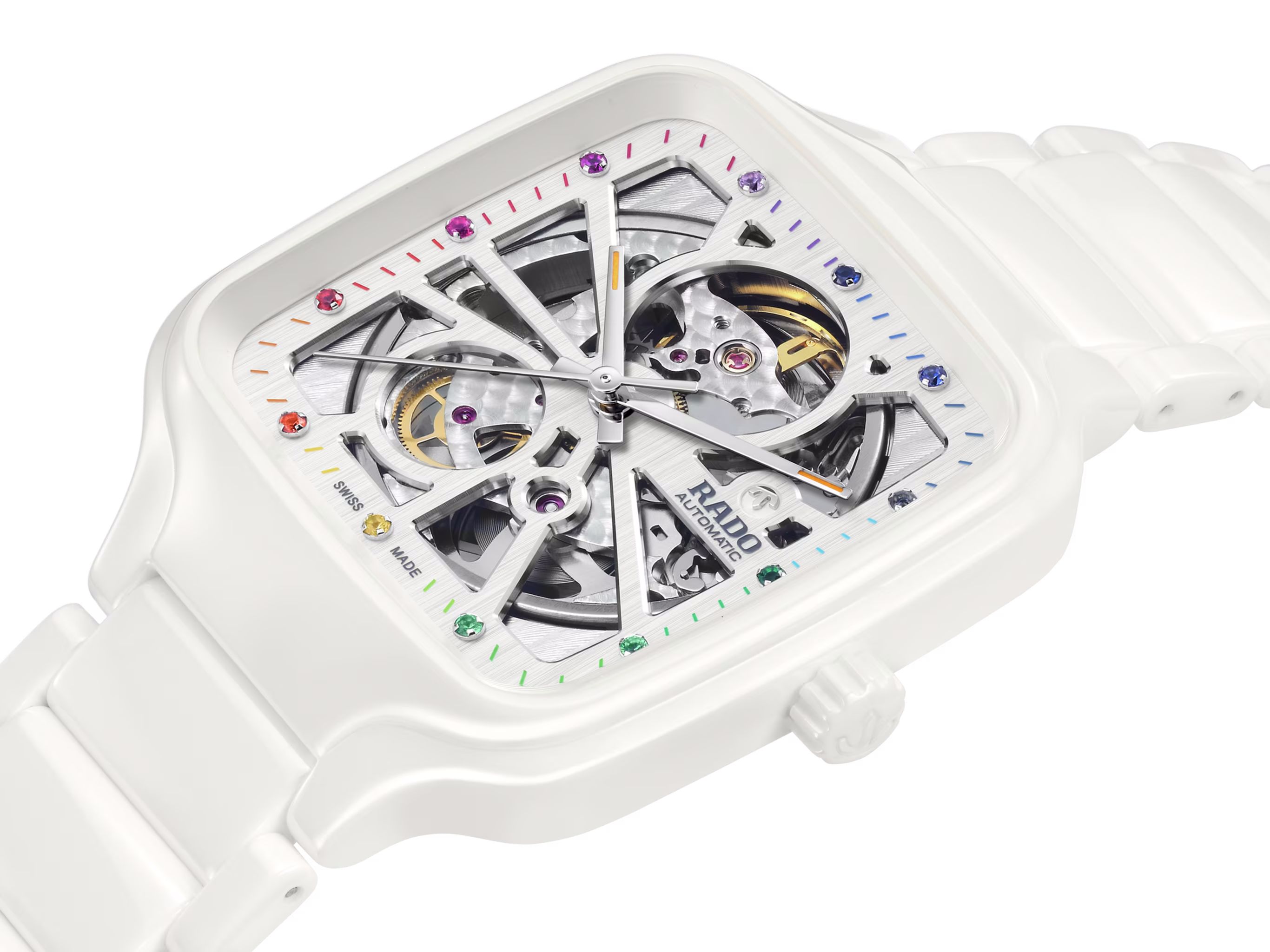 rado true square automatic open heart