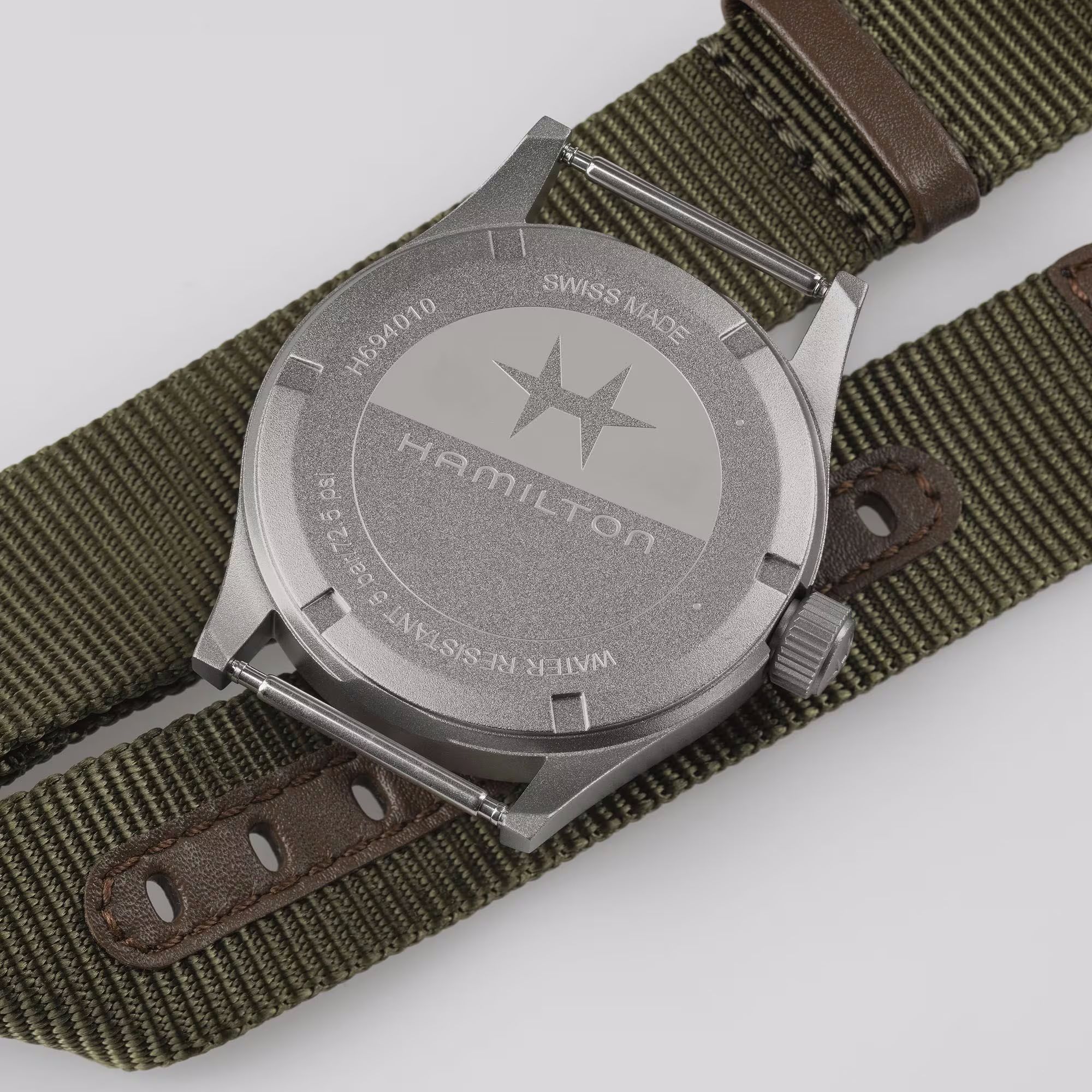 hamilton khaki field quartz 38 mm quadrante bianco