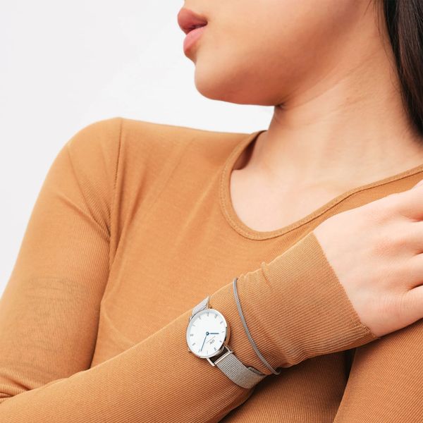 daniel wellington - petite roman numerals sterling