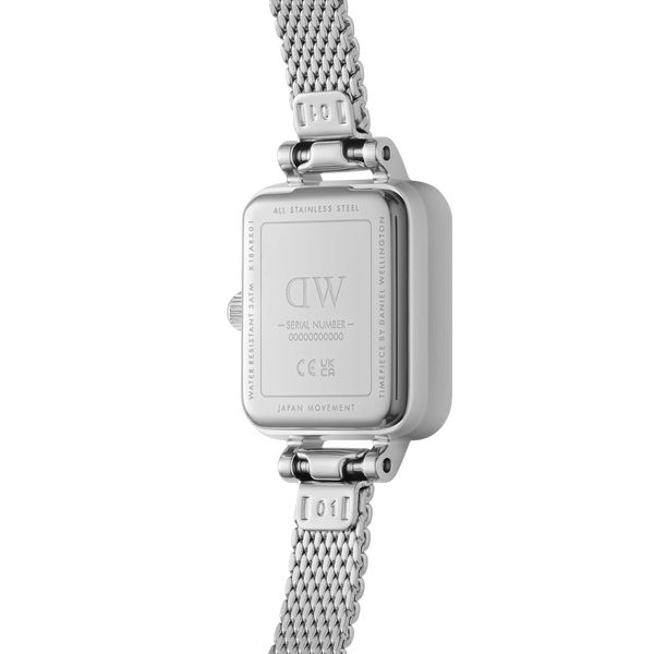 daniel wellington - quadro mini lumine bezel silver