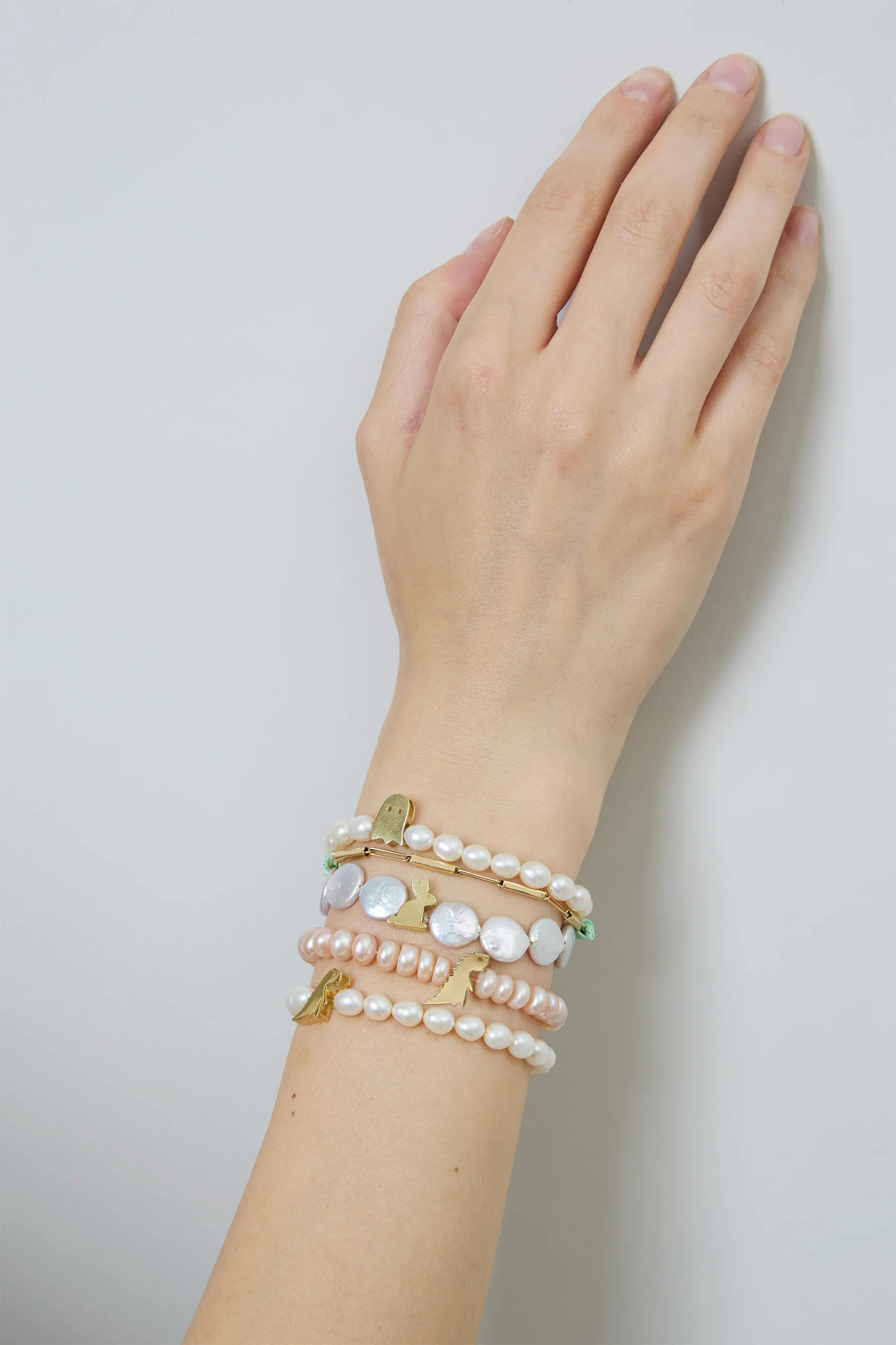 bracciale bold perla rosa dino