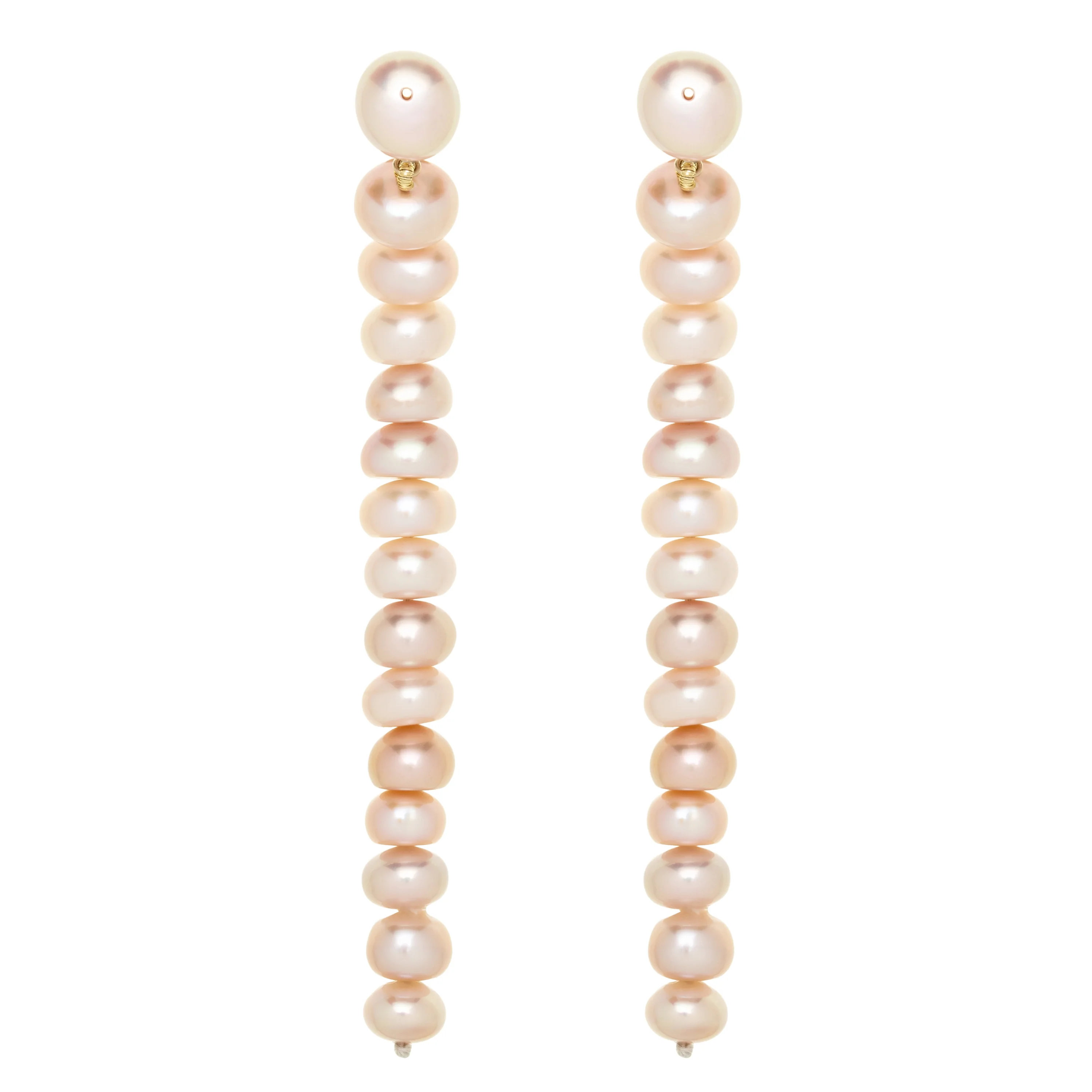orecchini perle rosa