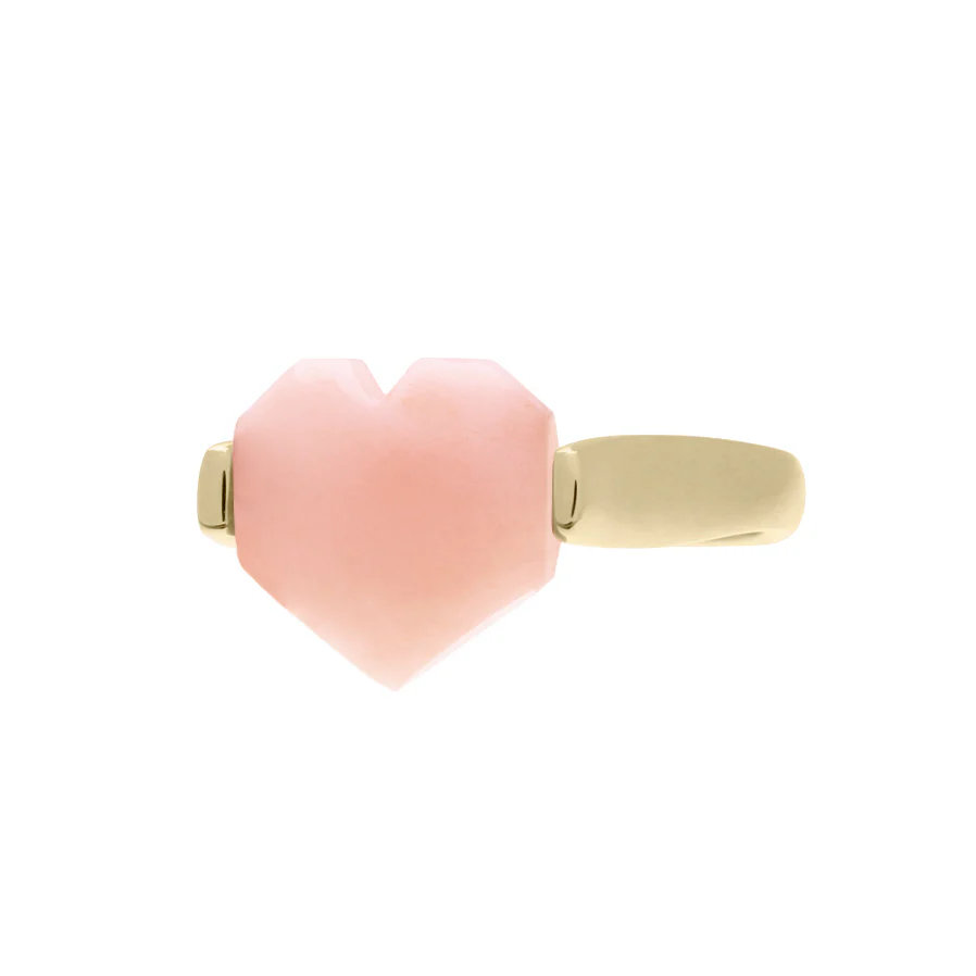 corazon opale rosa anello