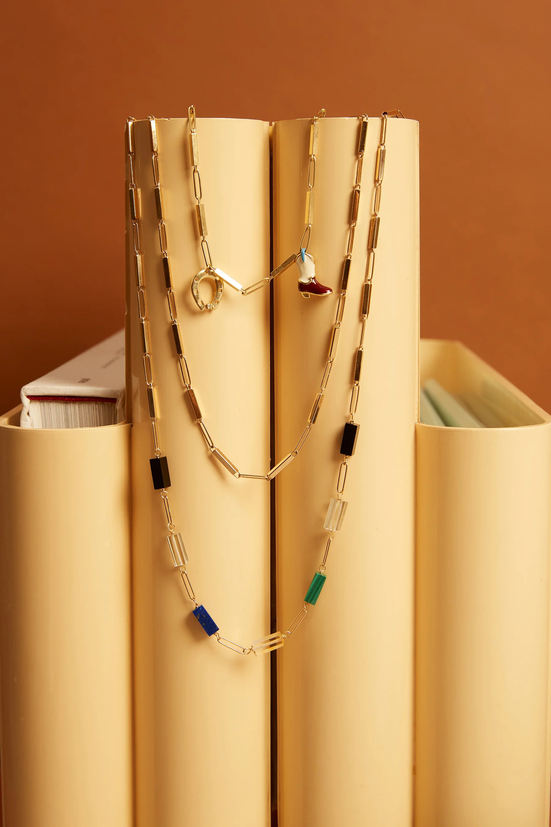 deco tubitos stones collana