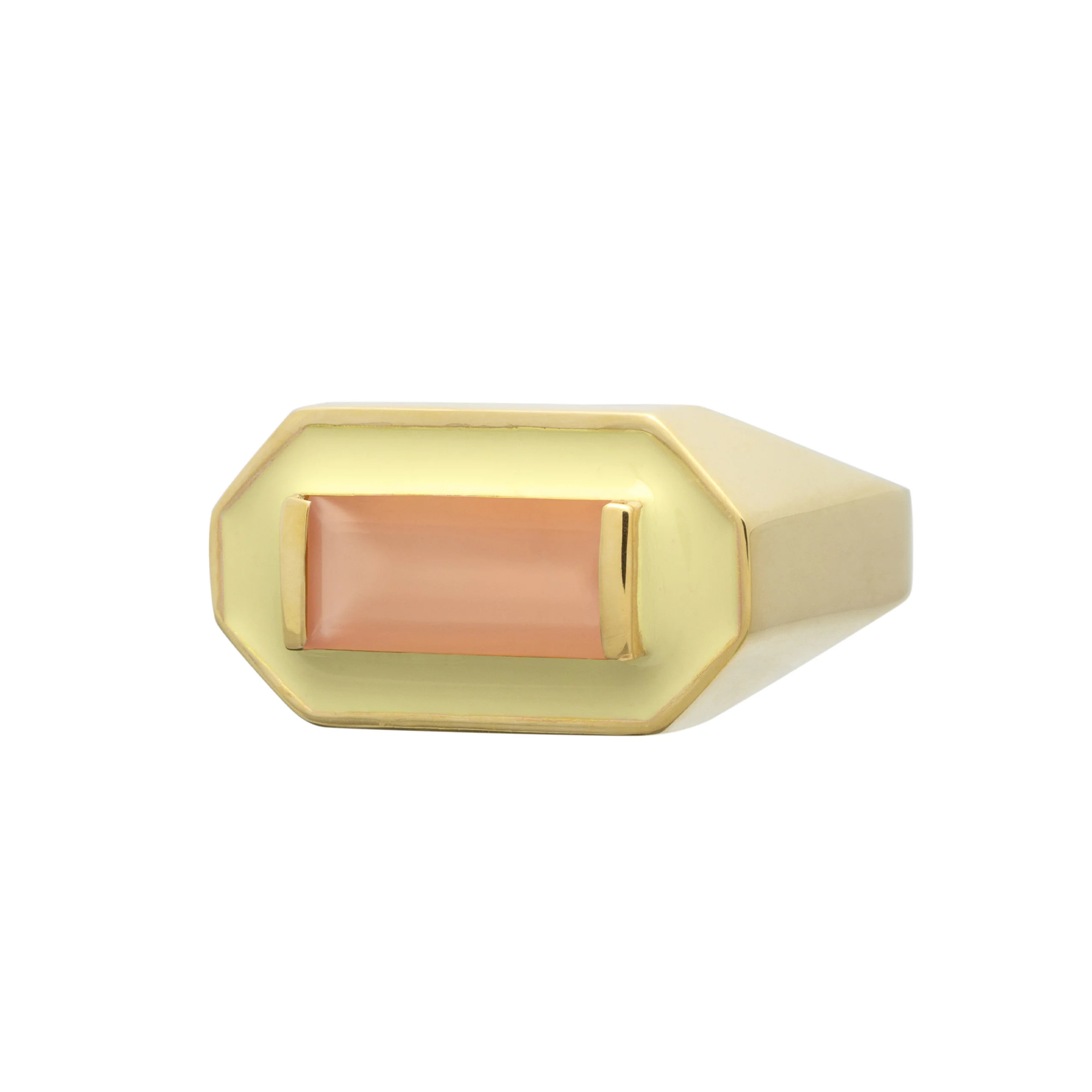 deco maxi baguette pietra di luna anello