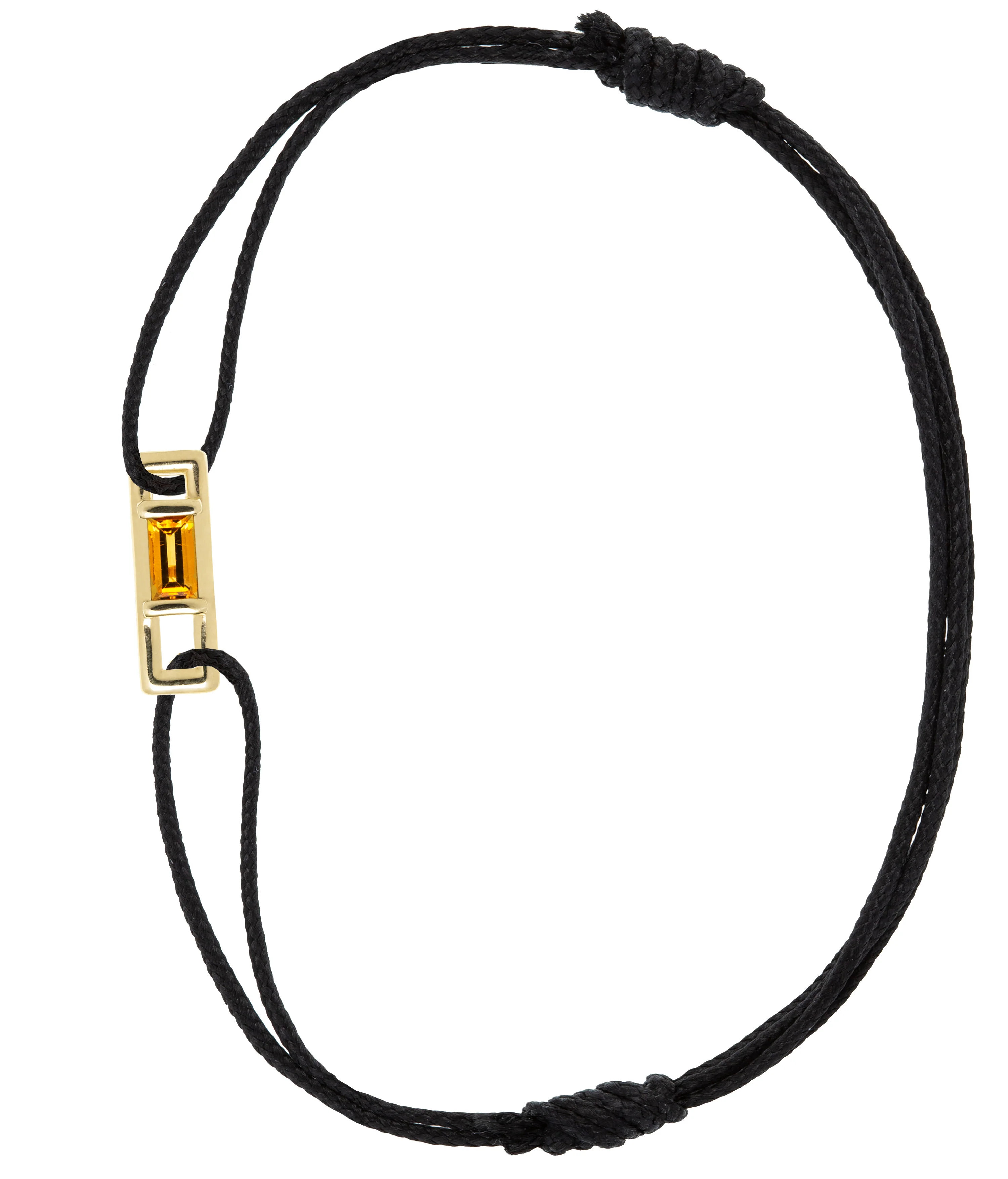 letra i citrino bracciale cordino