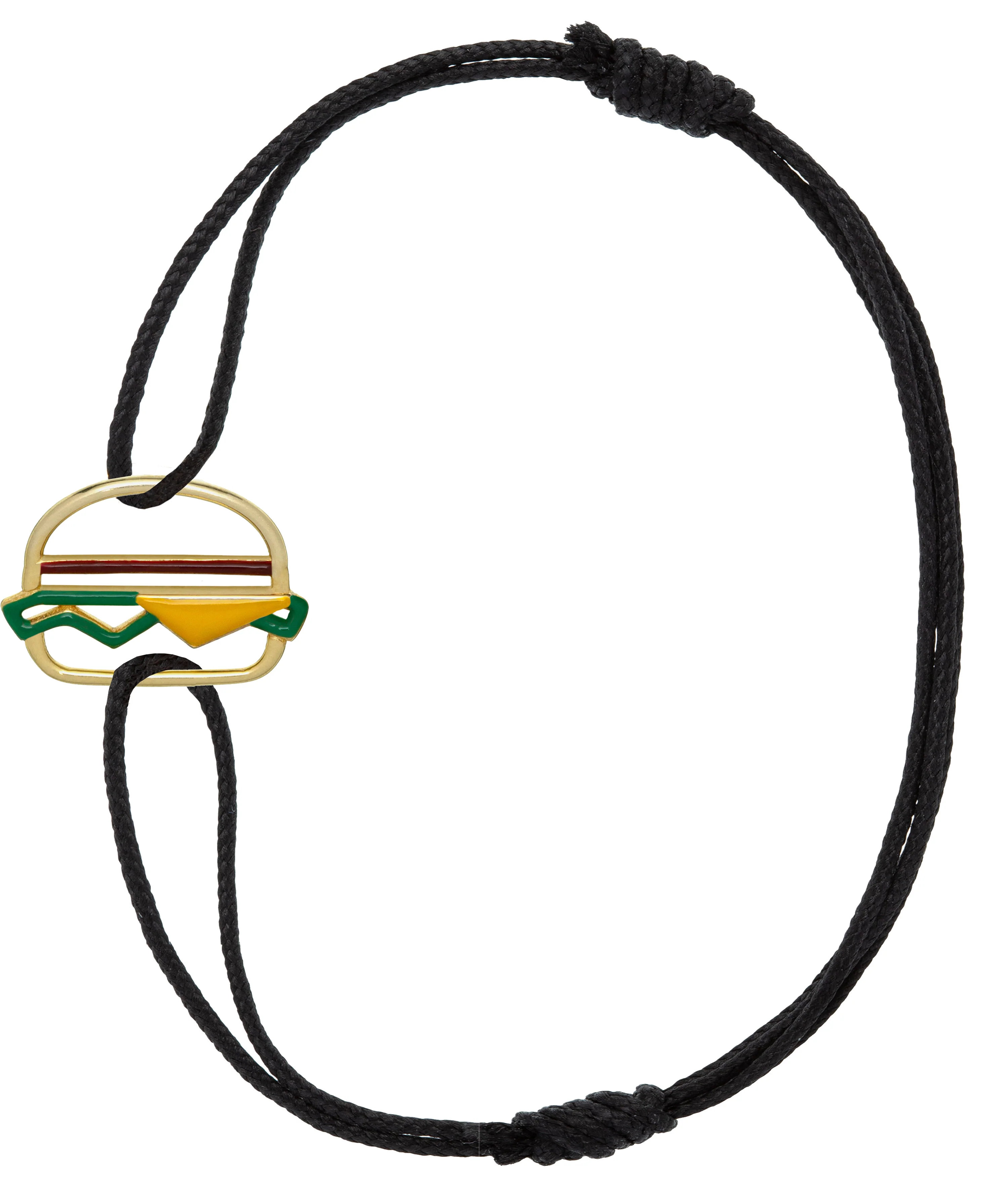 hamburger enamelbracciale cordino