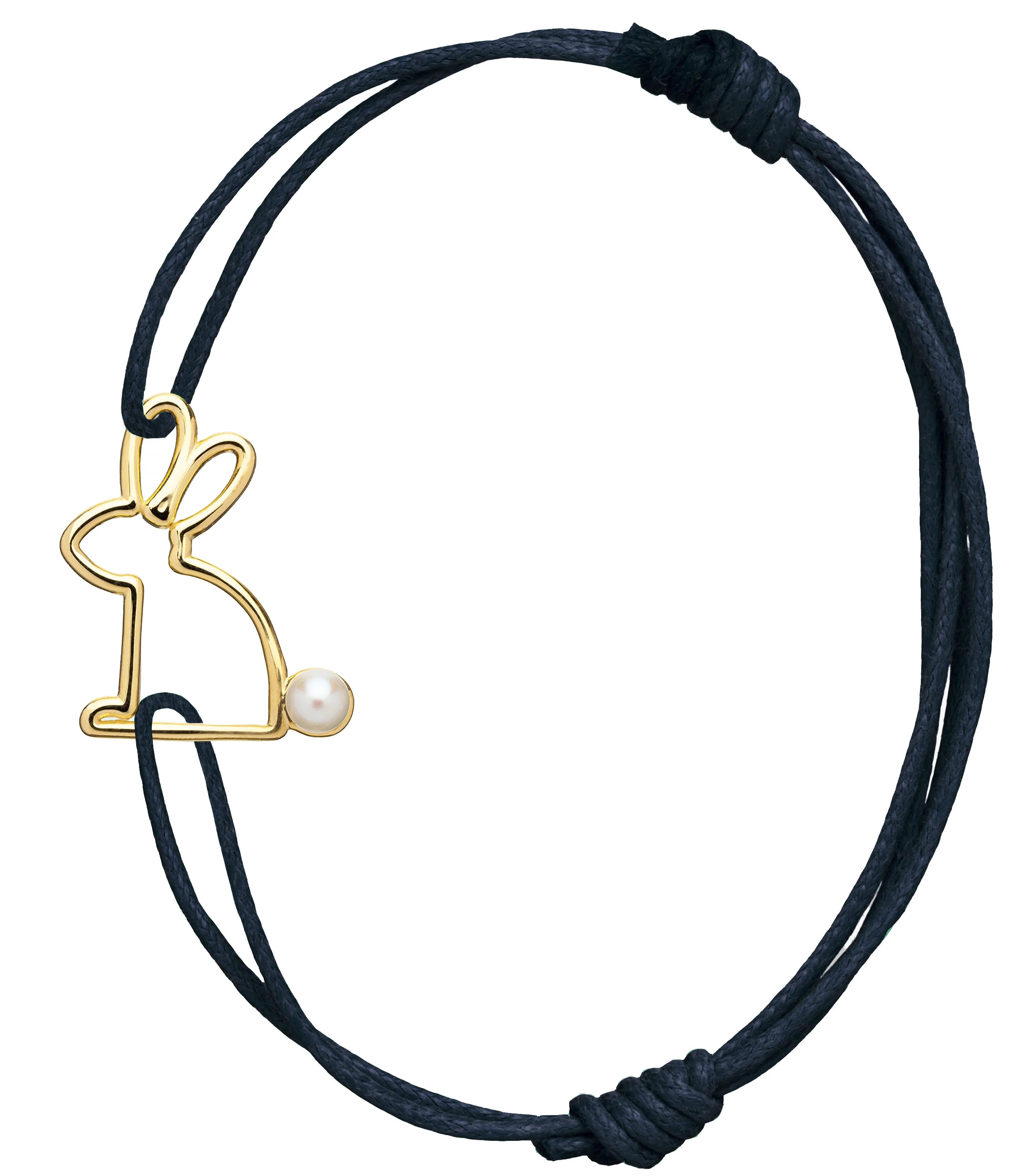 conejito perla bracciale cordino