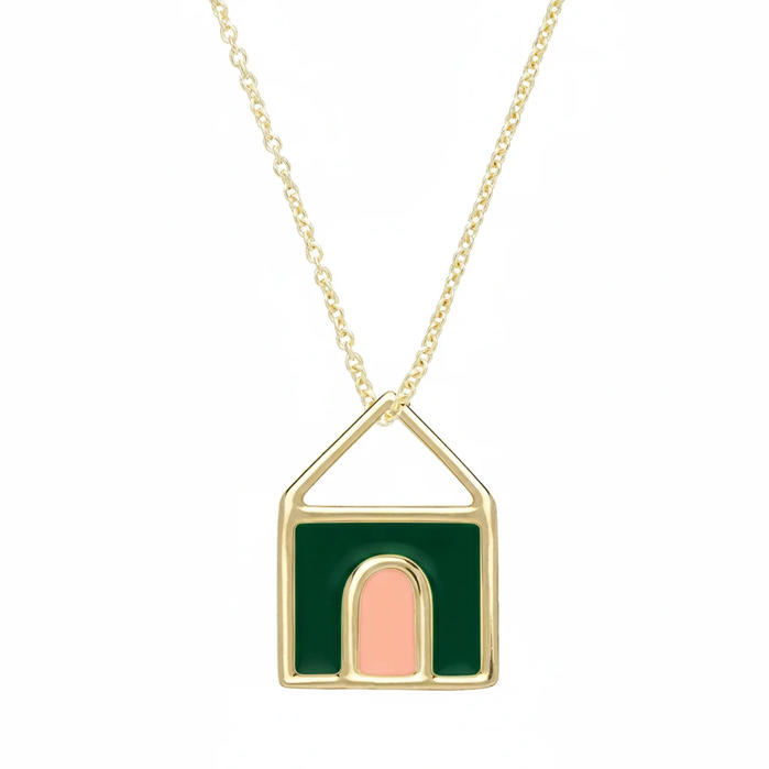 casita prisma verde collana