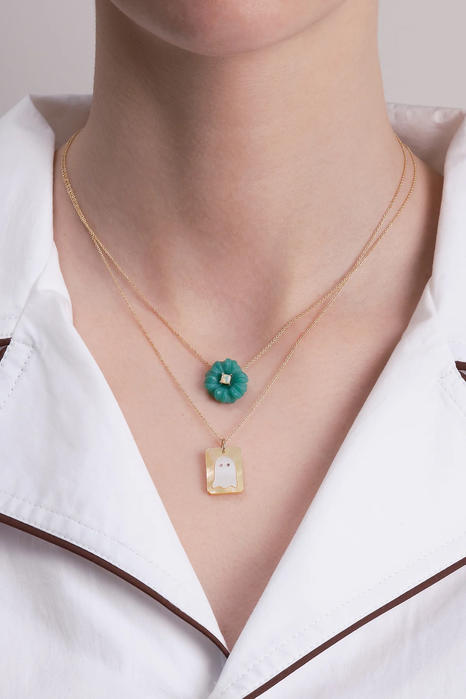 cameo perla fantasma collana